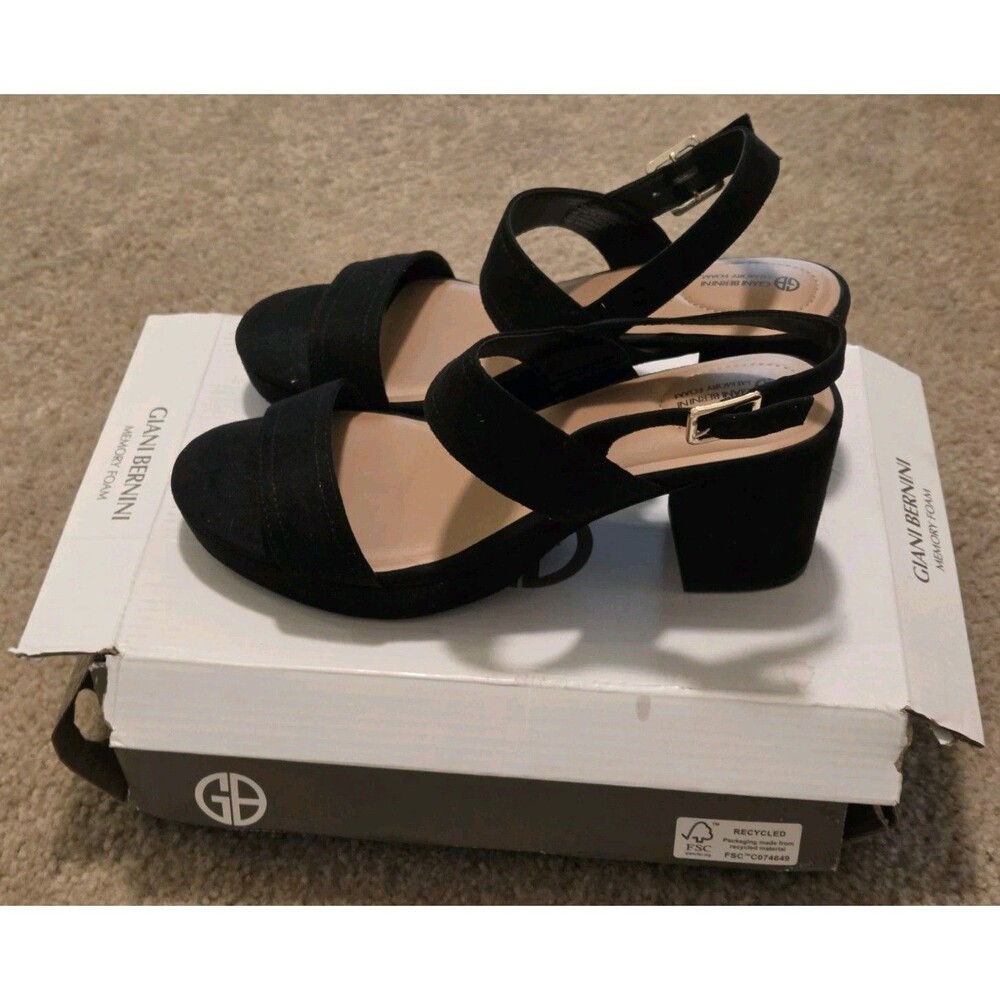 Giani Bernini Astridd memory foam double-band block heel sandals - Size 8M